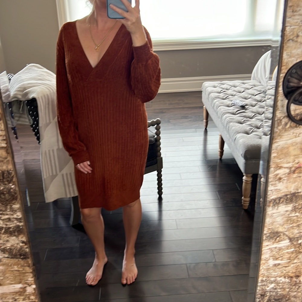 ONE GREY DAY super soft chenille sweater dress
